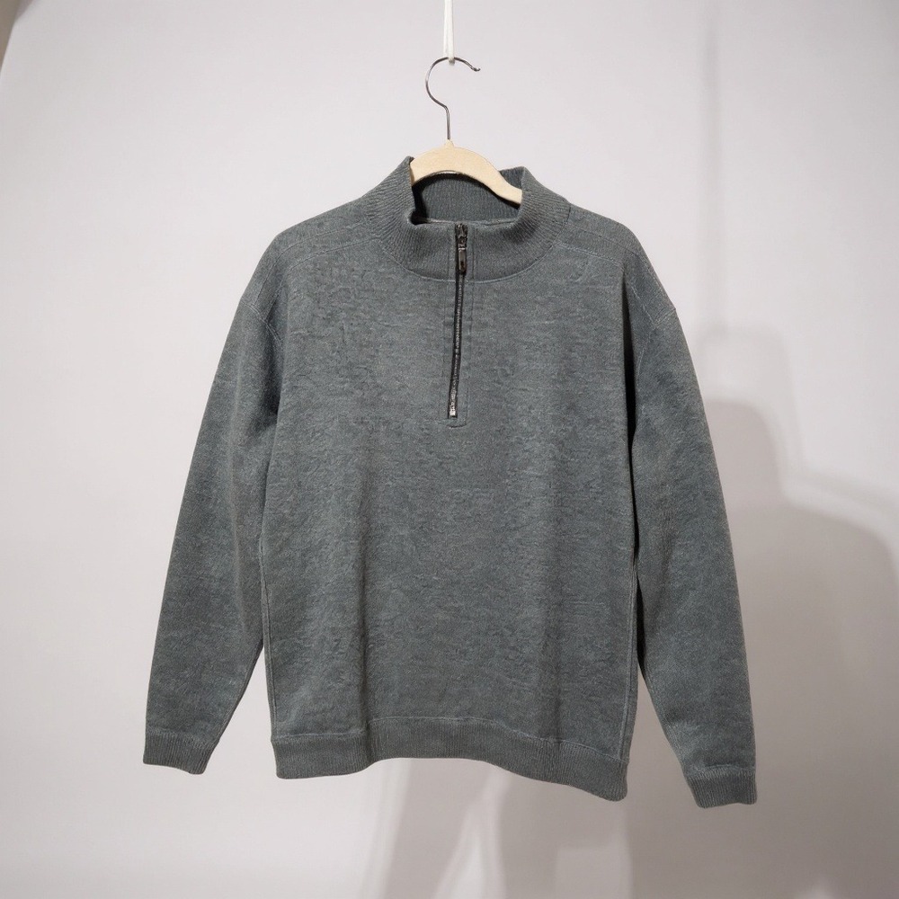 Tommy Bahama Gray Quarter Zip Pullover Sweater Men's